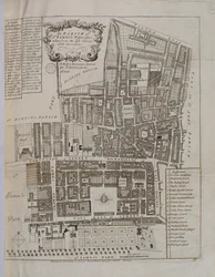 Die Pfarrei St. James, Westminster, für Stows Survey of London, veröffentlicht 1755